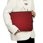 Red Spider Web Print Laptop Sleeve