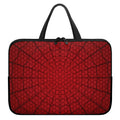Red Spider Web Print Laptop Sleeve With Handle