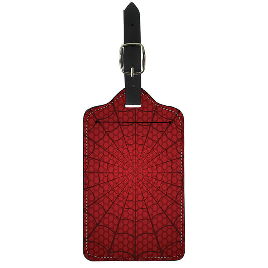 Red Spider Web Print Luggage Tag