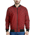 Red Spider Web Print Men's Bomber Jacket
