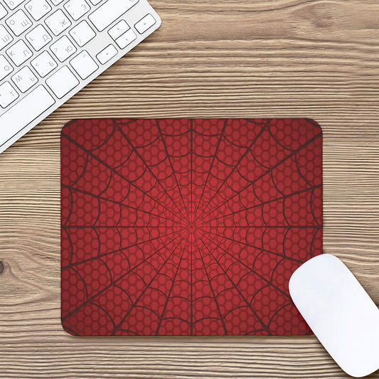 Red Spider Web Print Mouse Pad