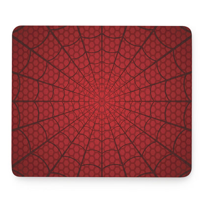 Red Spider Web Print Mouse Pad