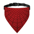 Red Spider Web Print Over The Collar Dog Bandana