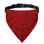 Red Spider Web Print Over The Collar Dog Bandana