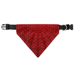 Red Spider Web Print Over The Collar Dog Bandana