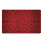 Red Spider Web Print Polyester Doormat