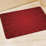 Red Spider Web Print Polyester Doormat