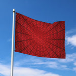 Red Spider Web Print Polyester Flag
