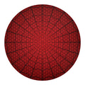 Red Spider Web Print Round Blanket
