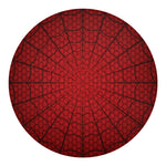 Red Spider Web Print Round Blanket