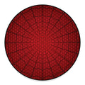 Red Spider Web Print Round Floor Mat