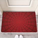 Red Spider Web Print Rubber Doormat
