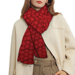 Red Spider Web Print Scarf
