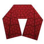 Red Spider Web Print Scarf
