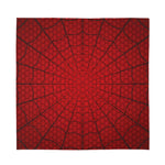 Red Spider Web Print Silk Bandana