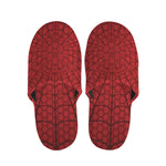 Red Spider Web Print Slippers