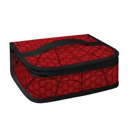 Red Spider Web Print Small Lunch Bag