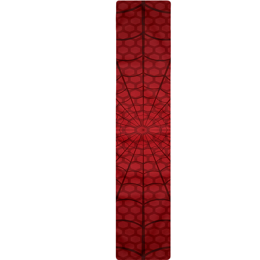 Red Spider Web Print Table Runner