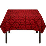 Red Spider Web Print Tablecloth