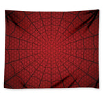 Red Spider Web Print Tapestry