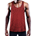 Red Spider Web Print Men's Workout Tank Top