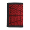 Red Spider Web Print Trifold Wallet