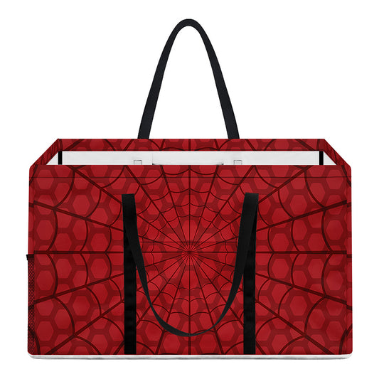 Red Spider Web Print Utility Tote Bag