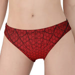 Red Spider Web Print Women's Panties