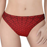 Red Spider Web Print Women's Thong