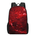 Red Stardust Universe Galaxy Space Print 17 Inch Backpack