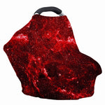 Red Stardust Universe Galaxy Space Print Baby Seat Cover