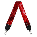 Red Stardust Universe Galaxy Space Print Bag Strap