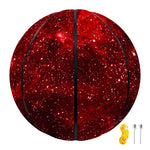 Red Stardust Universe Galaxy Space Print Basketball