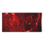 Red Stardust Universe Galaxy Space Print Beach Towel