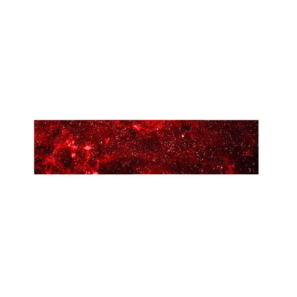 Red Stardust Universe Galaxy Space Print Bed Runner