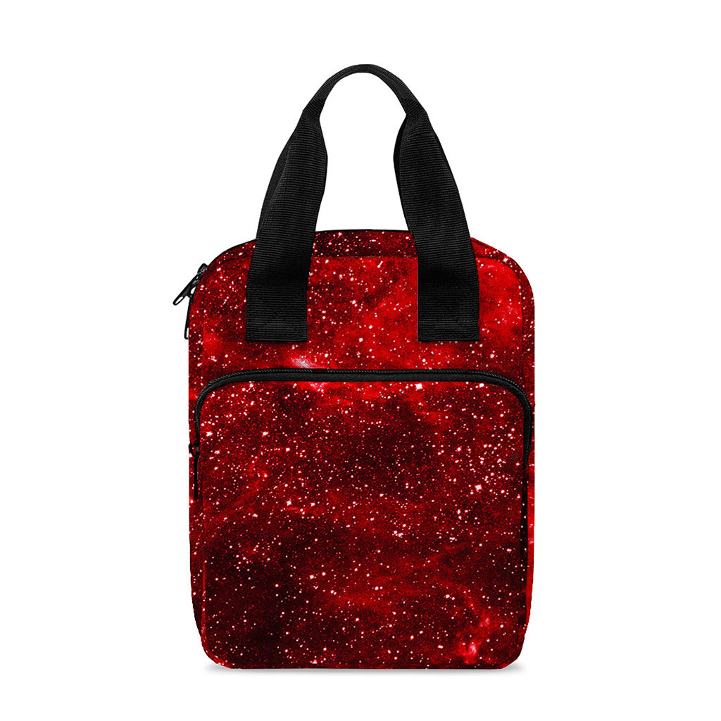 Red Stardust Universe Galaxy Space Print Bible Tote Bag