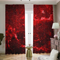 Red Stardust Universe Galaxy Space Print Dimout Pencil Pleat Curtains