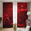 Red Stardust Universe Galaxy Space Print Blackout Pencil Pleat Curtains