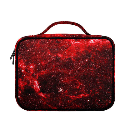 Red Stardust Universe Galaxy Space Print Briefcase Bible Bag