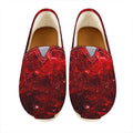 Red Stardust Universe Galaxy Space Print Casual Shoes