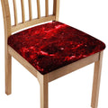 Red Stardust Universe Galaxy Space Print Chair Cushion Cover
