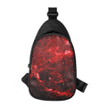Red Stardust Universe Galaxy Space Print Sling Bag