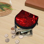 Red Stardust Universe Galaxy Space Print Coin Purse