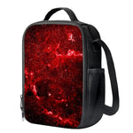 Red Stardust Universe Galaxy Space Print Crossbody Lunch Bag