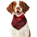 Red Stardust Universe Galaxy Space Print Dog Bandana