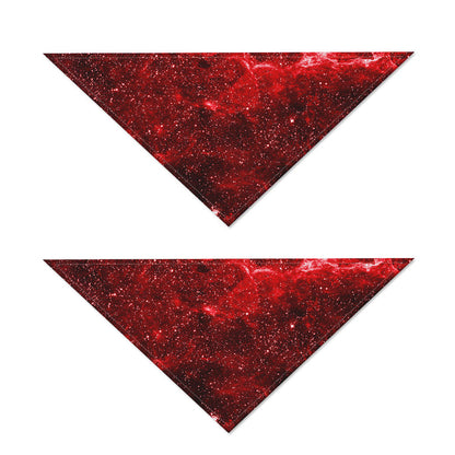 Red Stardust Universe Galaxy Space Print Dog Bandana