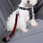 Red Stardust Universe Galaxy Space Print Dog Seat Belt