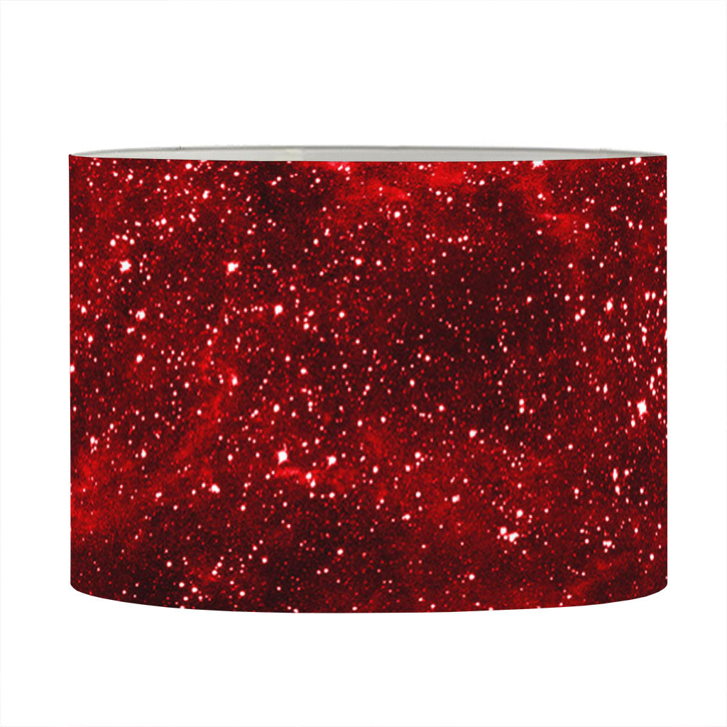 Red Stardust Universe Galaxy Space Print Drum Lamp Shade