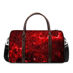 Red Stardust Universe Galaxy Space Print Duffle Bag