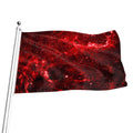 Red Stardust Universe Galaxy Space Print Flag